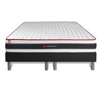 Ensemble Double sommier + Matelas Energy Ressorts ensachés et mémoire de Forme 180x200 | Epaisseur : 22 cm | Confort : Ferme