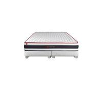 Ensemble double sommier + matelas ENERGY ressorts ensachés et mémoire de forme 200x200
