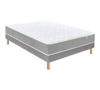 Ensemble Douces Nuits Remory 667 ressorts ensachés + 2 cm Viscoélastique + Sommier Base Ferme 160x200 avec 2 sommiers G