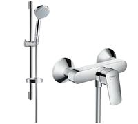 Ensemble douche HANGROHE Croma Vario + Mitigeur mécanique Logis