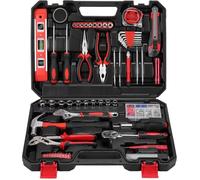 Ensemble d'outils à main 120 pièces avec boîte à outils en plastique