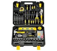 Ensemble d'outils de 108 pièces hocs et outils manuels – Douilles, clés, embouts – Alliage de zinc – Pour automobile, usage domestique, travaux du bois – Coffret de rangement