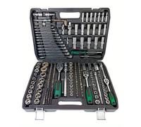 Ensemble d'outils de 216 pièces - Clés à cliquet - Clés à douille - Jeux de clés - Outils mécaniques - Acier inoxydable