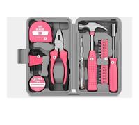 Ensemble d'outils de bricolage 13 pièces pour femme - Boîte à outils compacte avec outils de démarrage essentiels pour projets à domicile (24 pièces)