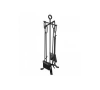 Ensemble d'outils de cheminée 5 pièces ensemble serviteur de cheminée en fer forgé avec support à quatre branches pelle à