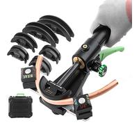 Ensemble d'outils de cintreuse de tuyaux en cuivre - Cintreuse hydraulique manuelle avec 7 matrices pour tubes de 1/4 à 7/8 pouces - Fonte ductile avec capacité de flexion à 90°