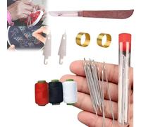 Ensemble d'outils de couture 37 pièces,outils de réparation manuels, kit de bricolage portable fait main, kit de travail de couture pour débutants et amateurs de bricolage professionnels (1PC)