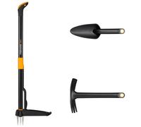 Ensemble d'outils de jardin Fiskars, 3 pièces, Xact : désherbeur – Ensemble désherbeur/outil de jardinage