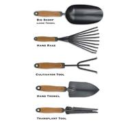 Ensemble d'outils de jardin Olmsted Forge, 5 pièces, en acier robuste avec revêtement en poudre
