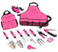 Ensemble d'outils de jardinage, 12 pièces, en acier inoxydable, avec sac et tablier