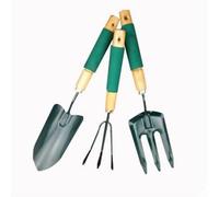 Ensemble d'outils de jardinage en 3 parties - Outils de jardinage avec truelle à fleurs, pelle à main, râteau à fleurs et désherbeur - Ensemble de jardinage
