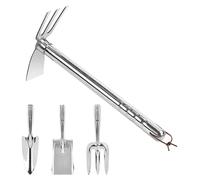 Ensemble d'outils de jardinage ergonomiques comprenant une bêche et une grelinette