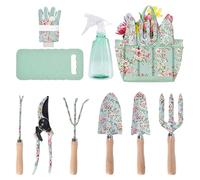Ensemble D'Outils De Jardinage Râteau À Motifs Floraux Avec Sac De
