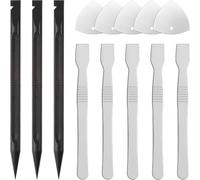 Ensemble d'outils de levier professionnel de 13 pièces avec barres plates en métal et spudgers en plastique, kit de réparation électronique pour un démontage sûr de l'appareil
