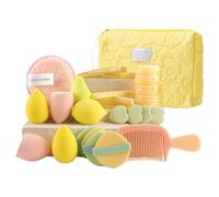 Ensemble d'outils de maquillage - Kit complet de 24 pièces | Outils de coiffure, peignes, pinces, frange et bigoudis pour femme, maman, épouse, fille, débutants, combinaison pré-post-maquillage avec