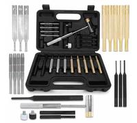 Ensemble d'outils de poinçonnage de 21 pièces, mécaniques, en acier, de forme circulaire, nécessitant un entretien