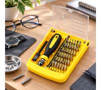 Ensemble d'outils de précision 38 pièces avec tournevis, embouts et étui de | Ensemble d'outils de précision de 38 pièces, petits embouts de tournevis, réparation électronique, Phillips, tête plate