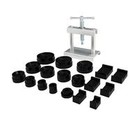 Ensemble d'outils de presse de montre avec 18 moules pour fermer le boîtier de la montre, kit d'outils de remplacement de batterie, kit de réparation de montre avec moules circulaires de 16 à 50 mm de
