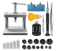 Ensemble d'outils de réparation de montre 39 pièces, comprend des outils de remplacement de batterie, des tournevis de précision, un coupe-couronne, un ouvre-boîtier, une presse, des pinces, un retire