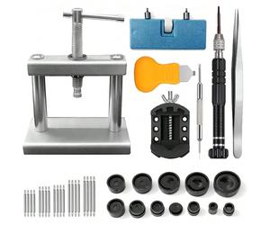 Ensemble d'outils de réparation de montre 39 pièces, comprend des outils de remplacement de batterie, des tournevis de précision, un coupe-couronne, un ouvre-boîtier, une presse, des pinces, un retire
