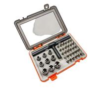 Ensemble d'outils de réparation organisés avec poignée de tournevis à cliquet, 43 en 1 en métal et étui de rangement pour réparations domestiques et assemblage de meubles