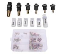Ensemble d'outils de rivetage Kit d'écrous à rivets M10 M8 M6 M5 M4 M3 en acier au carbone adaptateurs et écrous électriques manuels pour outils de rivetage pour meubles à usage