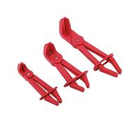 Ensemble d'outils de serrage de tuyau Flexible en plastique 3 pièces colliers de serrage de ligne d'eau de carburant de frein Kit de pinces colliers de serrage de ligne d'eau(Jaune)