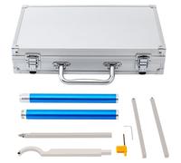 Ensemble d'outils de tournage sur bois - Gouges de tournage avec inserts en carbure de tungstène - Tige en acier inoxydable, 23,5 x 2 cm - Plaques interchangeables de 11x11 et 10x30 mm - Pour tour à b