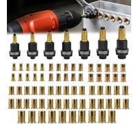 Ensemble d'outils d'écrou de rivets en acier au carbone avec tête | Mandrins et fixations pour travaux d'assemblage et de fabrication de tôles d'atelier d'entretien de véhicules