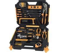 Ensemble d'outils Fieldmann FDG 5014-66R, 66 pièces, Mallette plastique, Inclut pinces, tournevis, mètre ruban 3m, scie à main