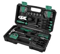 Ensemble d'outils manuels de 62 pièces, portable, de couleur verte