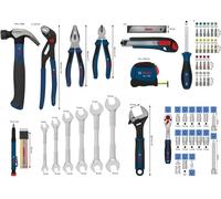 Ensemble d'outils manuels divers, 89 pièces.