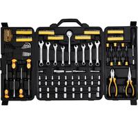 Ensemble d'outils mécaniques 221 pièces Douilles à entraînement 1/4" et 3/8" SAE et métriques