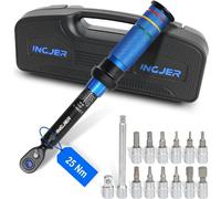 Ensemble d'outils Momentsleutel pour vélos - Serrage précis - Indicateur de couple par clic et vibration - Plage de couple : 3-25 Nm - Couleur : bleu