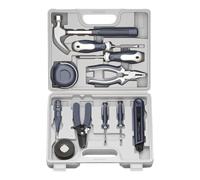 Ensemble d'outils pour 11 pièces petit matériel portable multifonctionnel | Petit ensemble d'outils pour voiture chambre d'étudiant amélioration urgence université bureau extérieur camping meubles