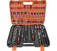 Ensemble d'outils RESTEQ dans une mallette de 172 pièces, ensemble complet d'outils manuels pour la maison, l'atelier et les réparations, dans une mallette pratique
