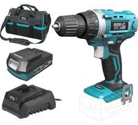 Ensemble D'outils Sans Fil 18V, Dedra Sas+All Ded7010 Perceuse/Visseuse 35Nm, Batterie 2.0Ah, Chargeur, Sac 16&Quot ;