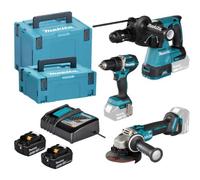 Ensemble d'outils sans fil MAKITA 18 V (DDF484 + DGA504 + DHR243) DLX3195JX1