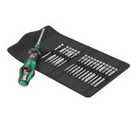 Wera Jeu d'embouts Kompakt Turbo 1 05057482001 18 pièces 1/4(6,3 mm) porte-embout adaptateur couple