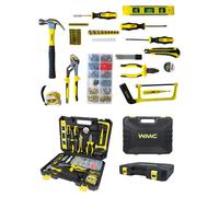Ensemble d'outils - WMC - 700 pièces - Tournevis et embouts - Douilles 1/4"" - Marteau 230 g - Pince 7"" - Clé réglable 8""