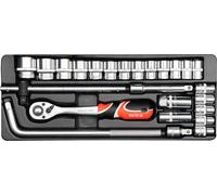 Coffret de cliquets 1|2 pouces 25 pièces YT-12671