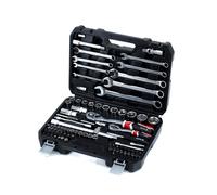 Yato Coffret à douilles YT-12691 82 pièces 1/2" et 1/4" satiné mat moleté