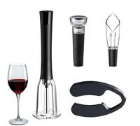 Ensemble d'ouvre-bouteille réutilisable avec coupe-bouteille en aluminium, verseur d'aérateur, bouchon D