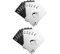 Ensemble d'ouvre-bouteilles Ibenzoa® – 10 ouvre-bouteilles ultra-fins et portables, en acier inoxydable résistant à la corrosion, noir et argent, compacts, idéaux pour les fêtes et comme cadeau