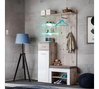 Ensemble Dressing Gustavo I 200cm Naturel & Blanc