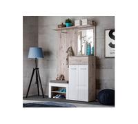 Ensemble Dressing "Gustavo II" 200cm Naturel & Blanc