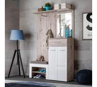 Ensemble Dressing Gustavo II 200cm Naturel & Blanc