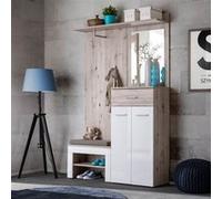 Ensemble Dressing Gustavo II 200cm Naturel & Blanc
