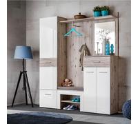 Ensemble Dressing Gustavo III 200cm Naturel & Blanc
