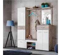 Ensemble Dressing Gustavo III 200cm Naturel & Blanc
